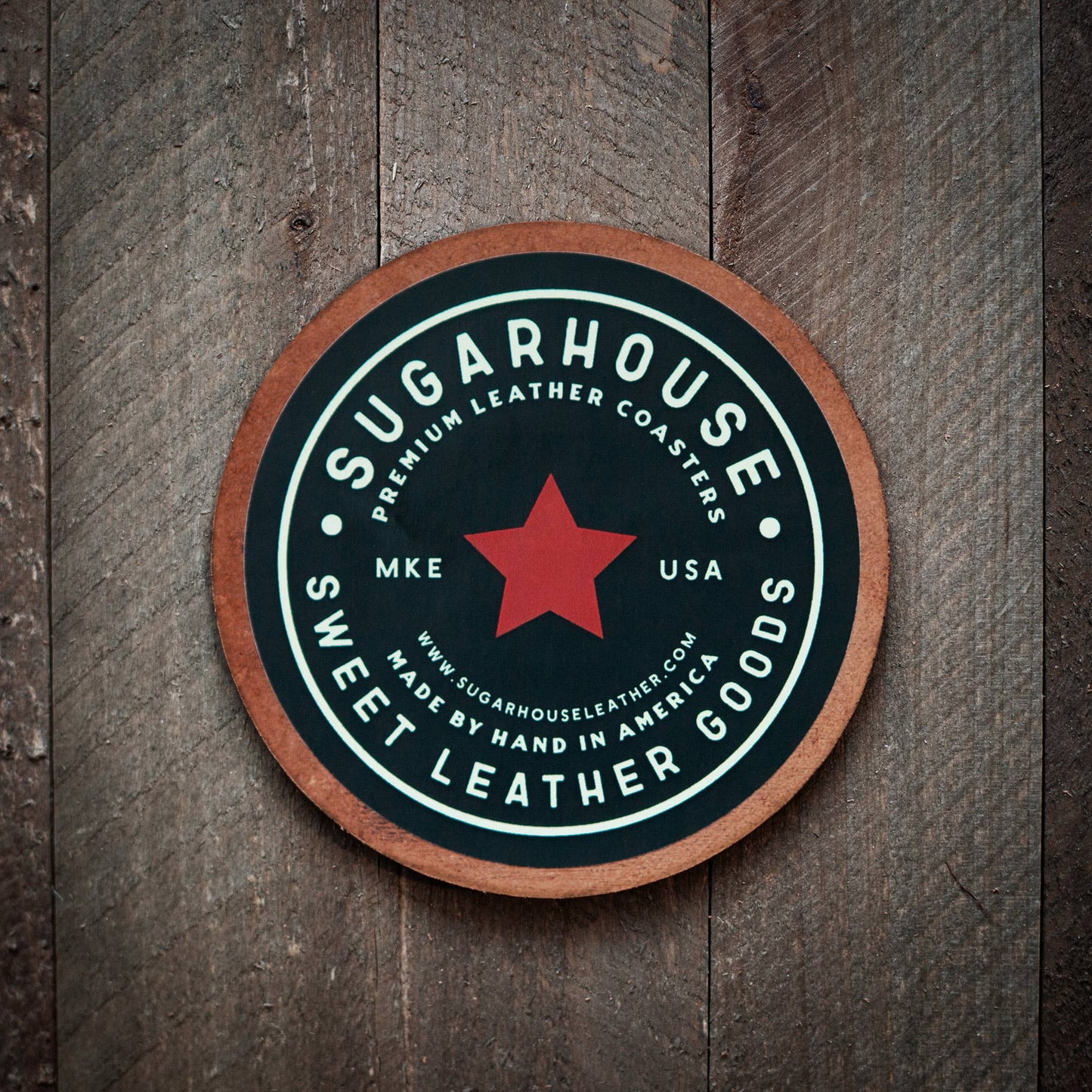 Bucking Bronco Leather Coaster Sugarhouse