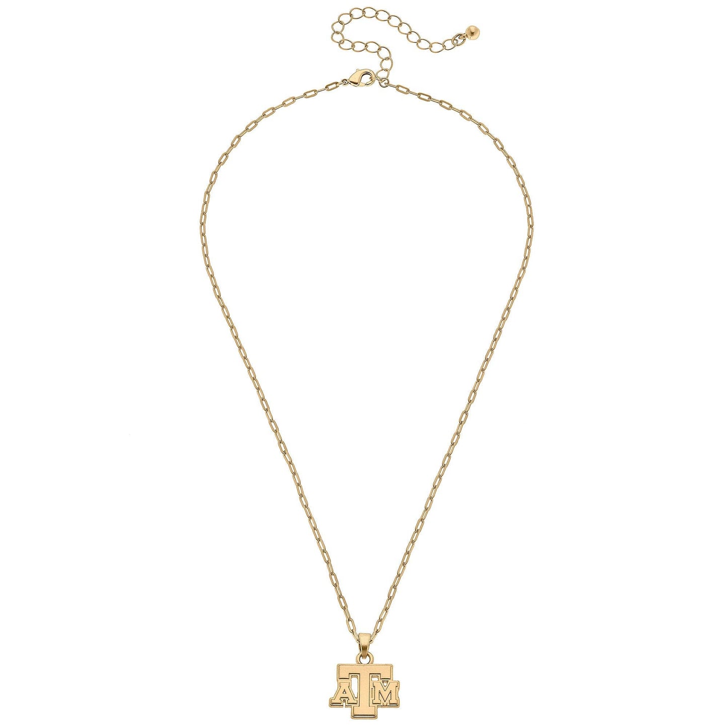 Texas A&M Aggies 24K Gold Plated Delicate Necklace Canvas