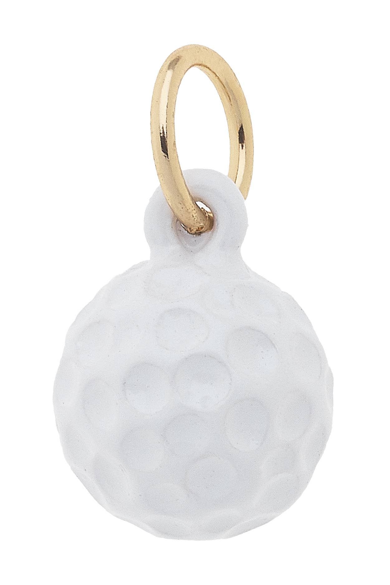 3-D Golf Ball Charm in White canvas