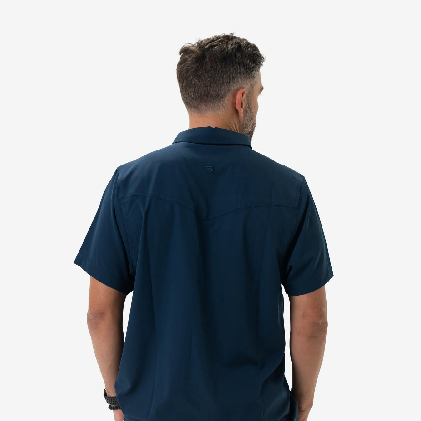 Navy Western Performance Short Sleeve Shirt Burlebo PWS-NVY