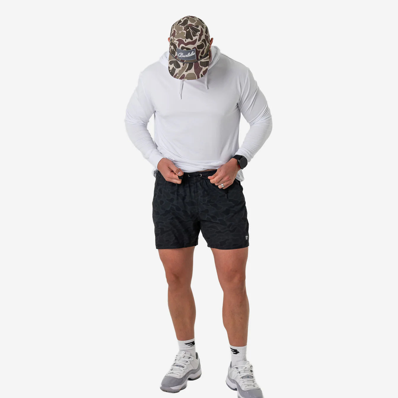 Black Camo Athletic Shorts 7” Original Burlebo Tx/Fl AS-BLKC