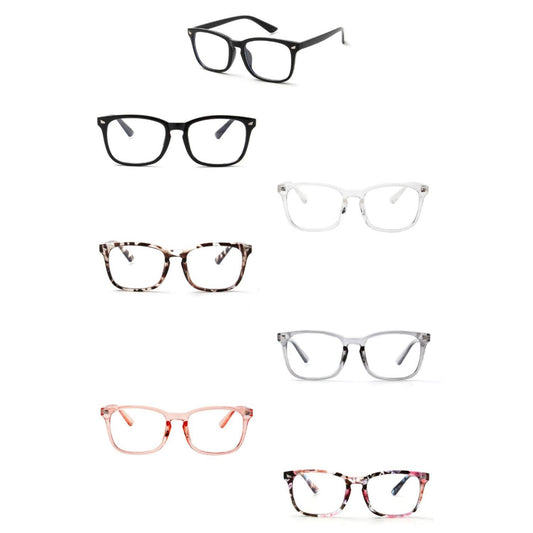 Classic Square Anti-Strain Blue Light Blocker Glasses: