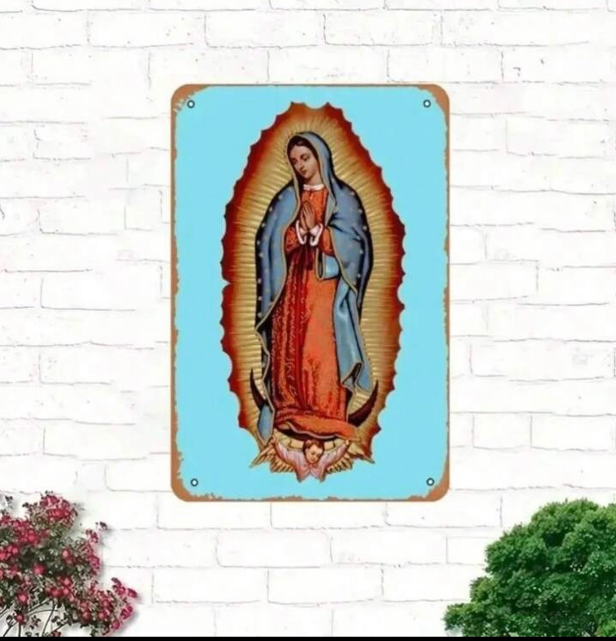 Virgin Mary Metal sign
