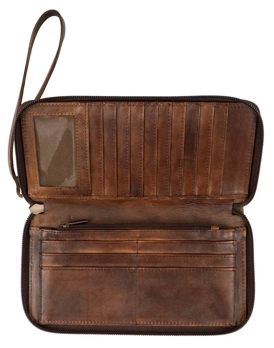 Bandera Chocolate Berkley Bifold Wallet/ Wristlet STS Ranchwear STS34016