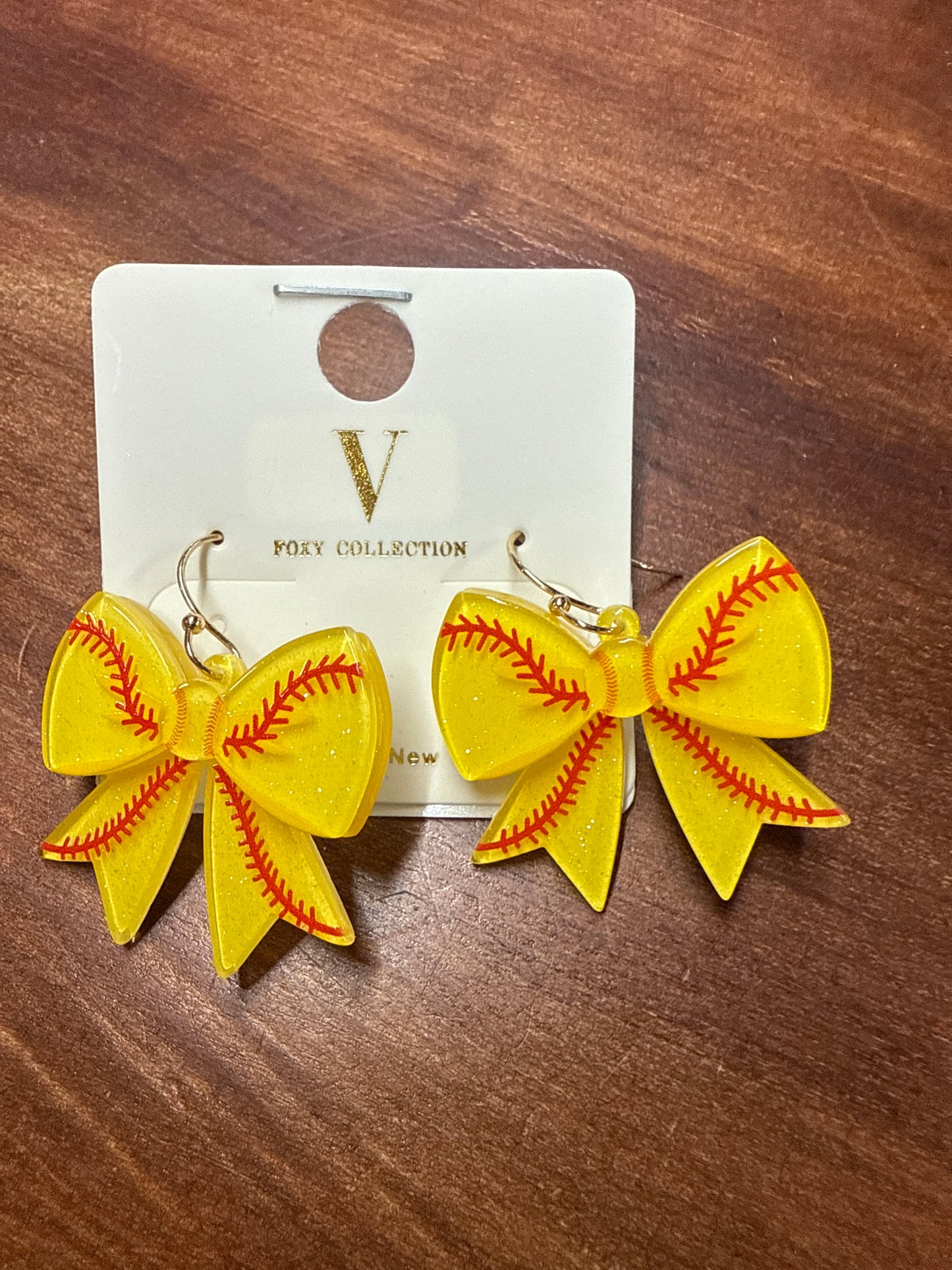 Sports bow earrings