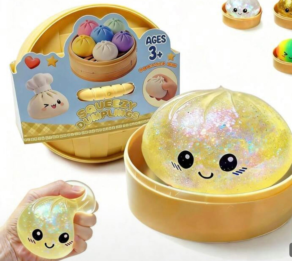 Dumplin Squishy Large Pearl Glitter