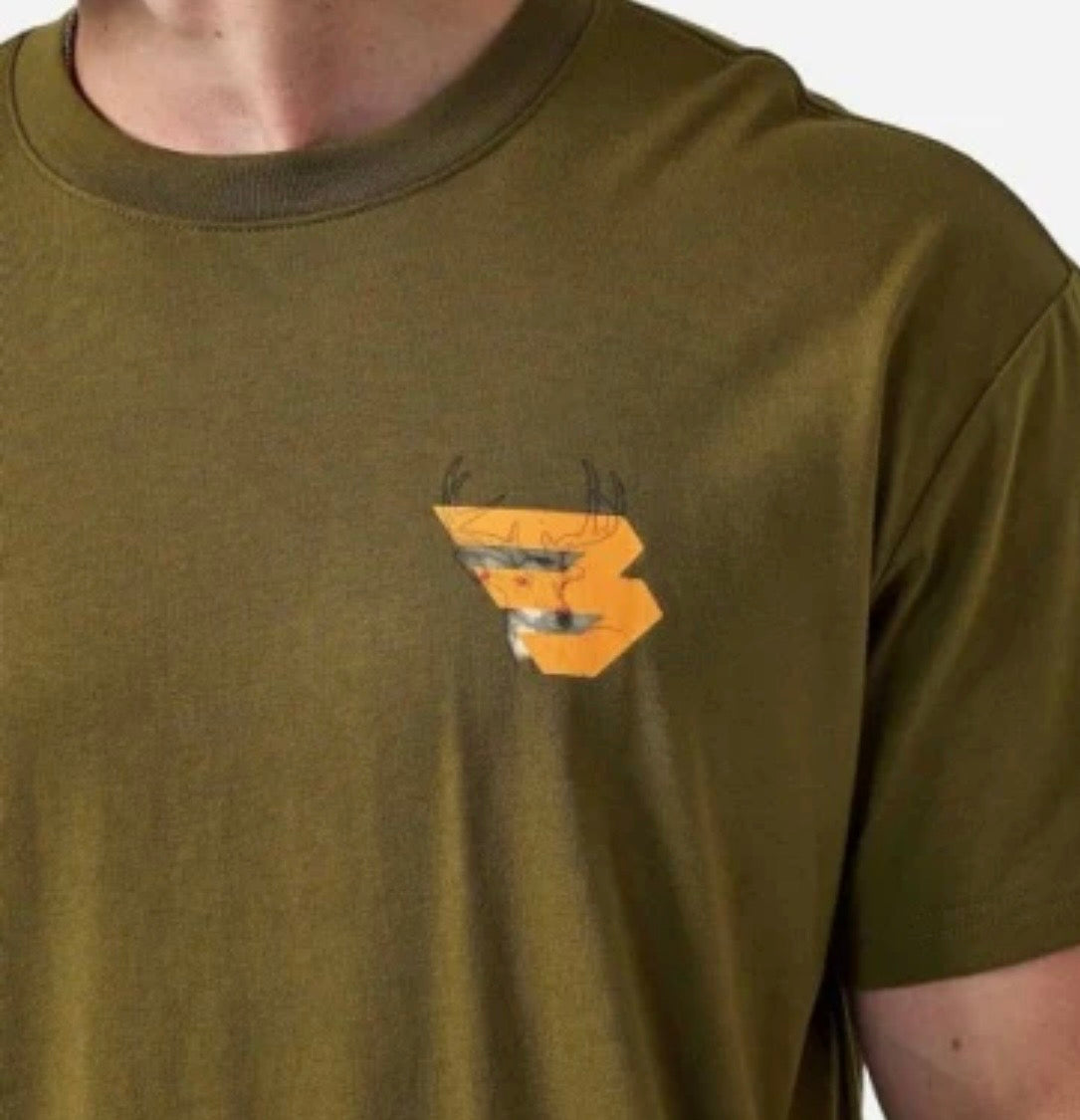 Men's Burlebo Hunter Green
Deer Flying B Logo Short Sleeve Tee Tx/ Fl SST-DRFB-HNTG