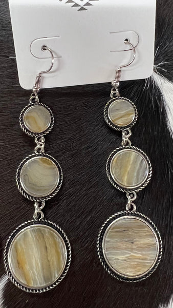 Circle Trio Tiered Western Earring Ace