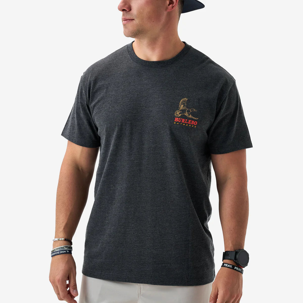 Duck Wild Heather Black Burlebo T Shirt Fl