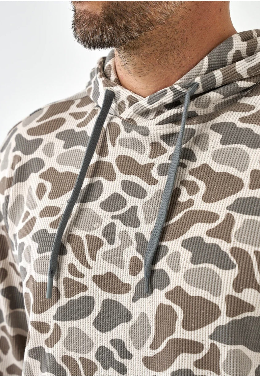 Classic Deer Camo Thermal Hoodie Burlebo
