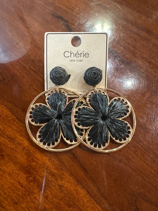 Gold Flower Earrings