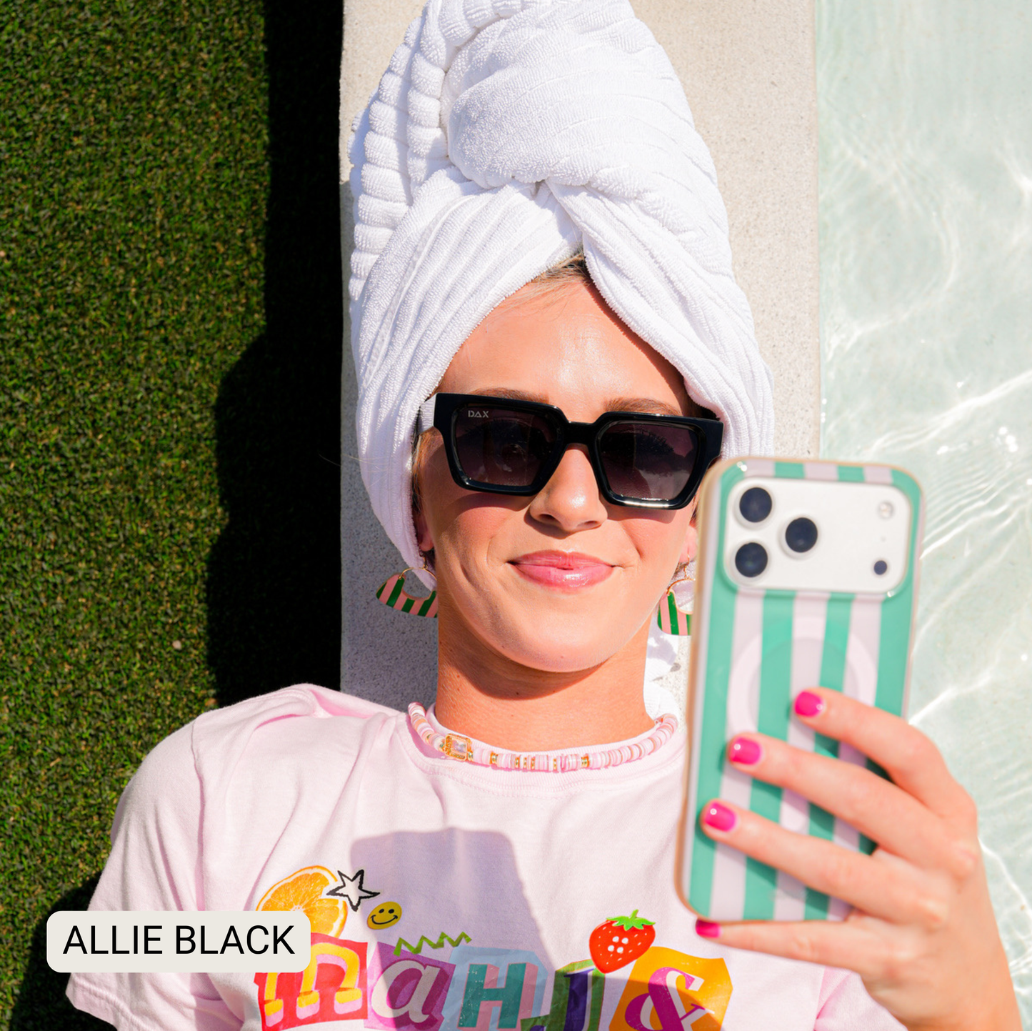 Allie - Women's Polarized Medium Rectangle Sunglasses: Cheetah Fl Dax