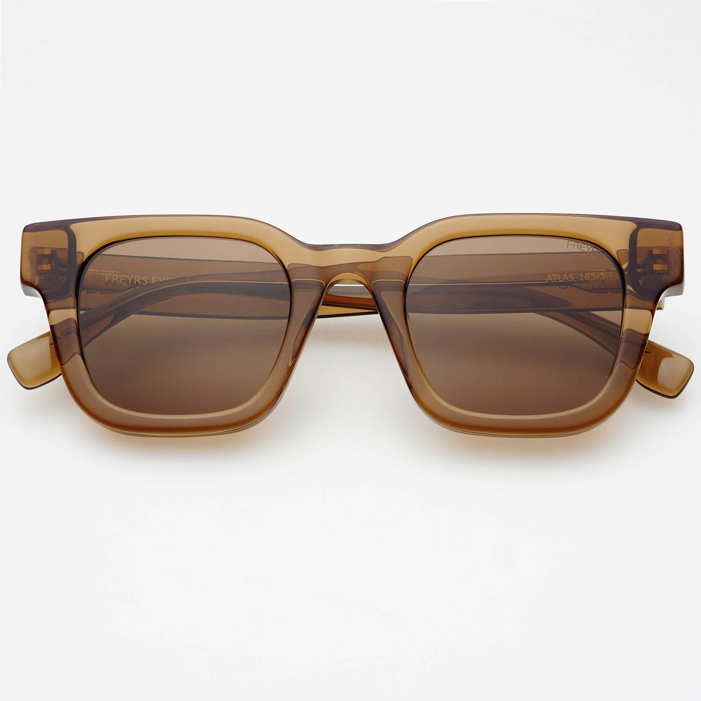 Atlas Acetate Rectangular Sunglasses  : Brown Freyr