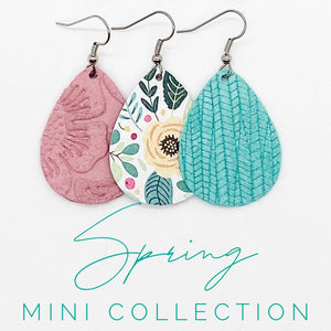 Mini Spring Collection Pink 1.5”  Earring (leather): Doohickie