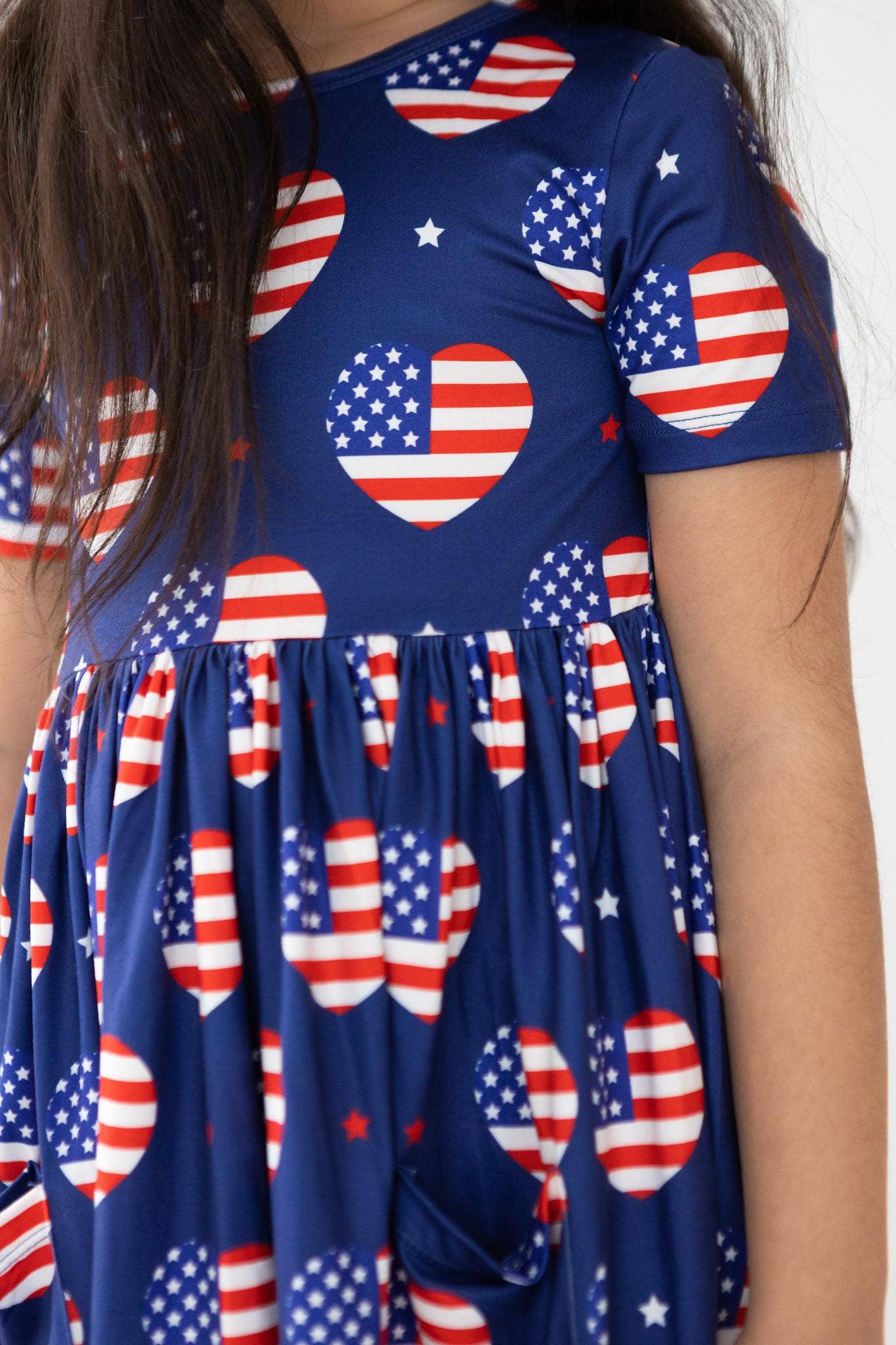 I Heart the USA S/S Pocket Twirl Dress: 3T