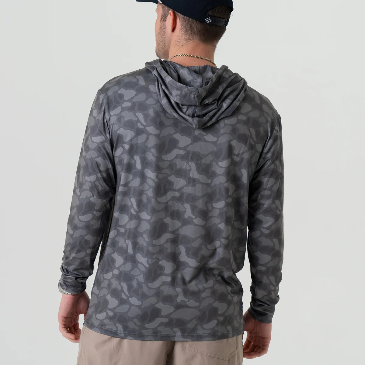 Stone Camo Performance Hoodie Burlebo with UPF 50 Sun Protection Tx