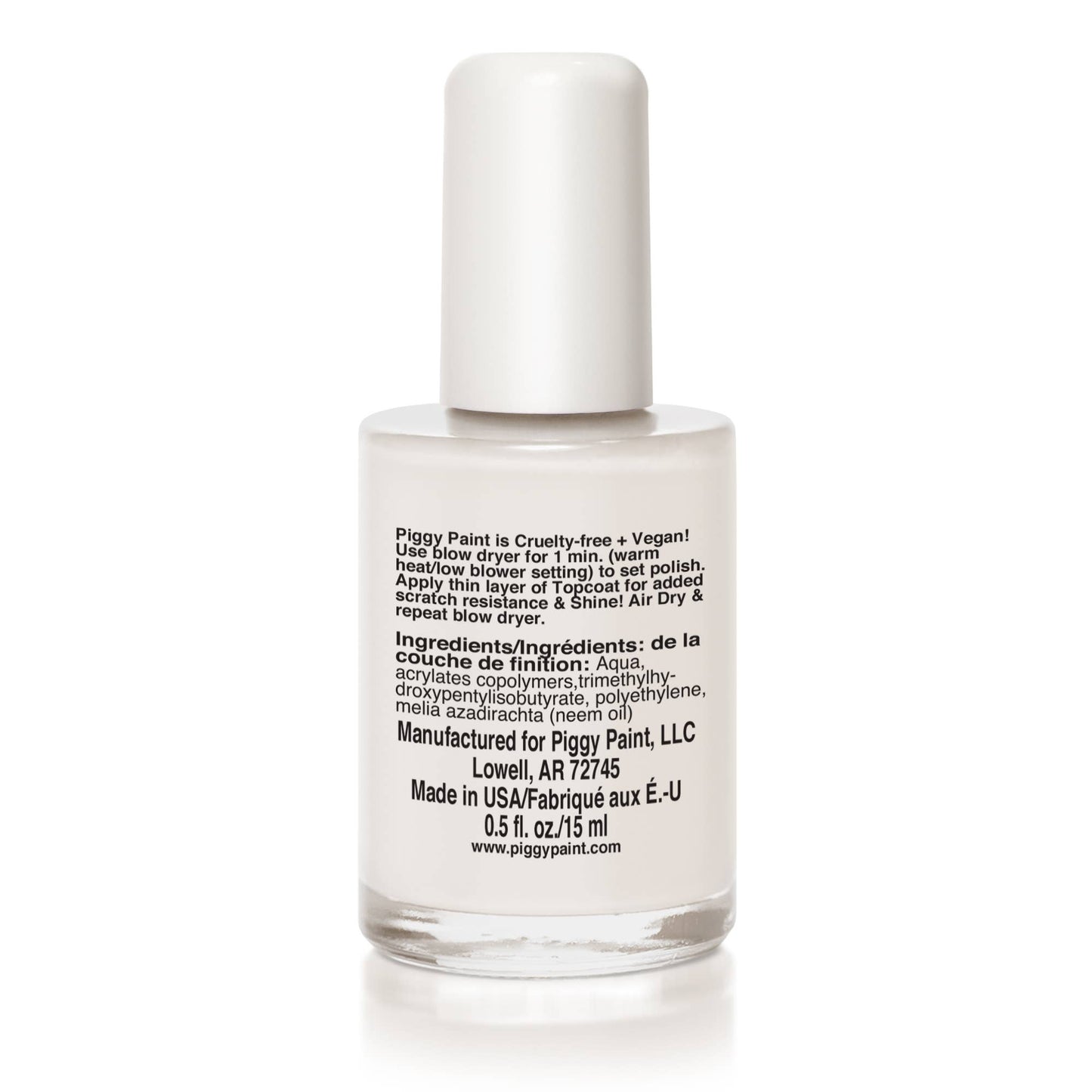Shine Topcoat Non-Toxic Kids Nail Polish Piggy