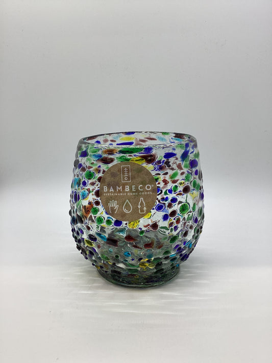 Fiesta Glass Confetti Candle Holder - Bambeco