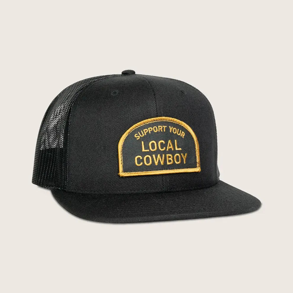 Support Your Local Cowboy Trucker Hat Black out