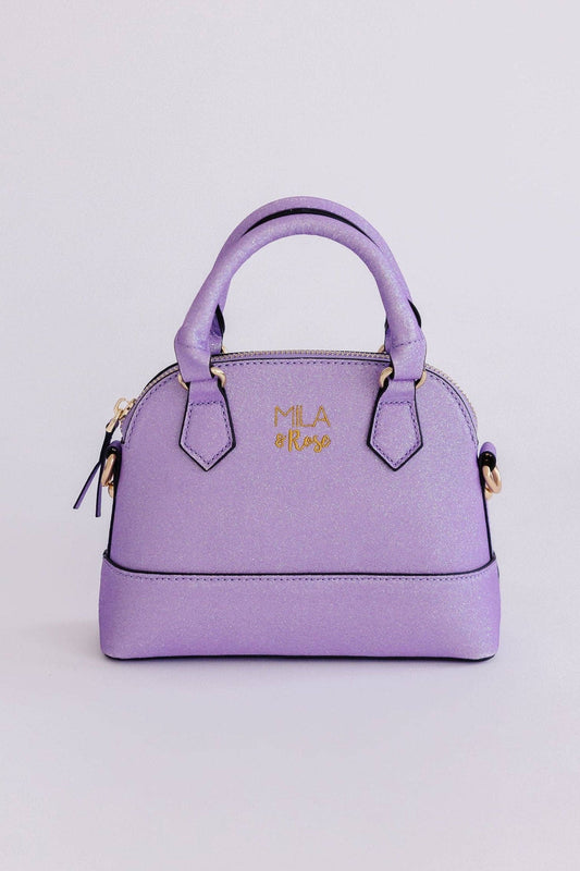 Lavender Glitter Girl's Crossbody Purse Mila