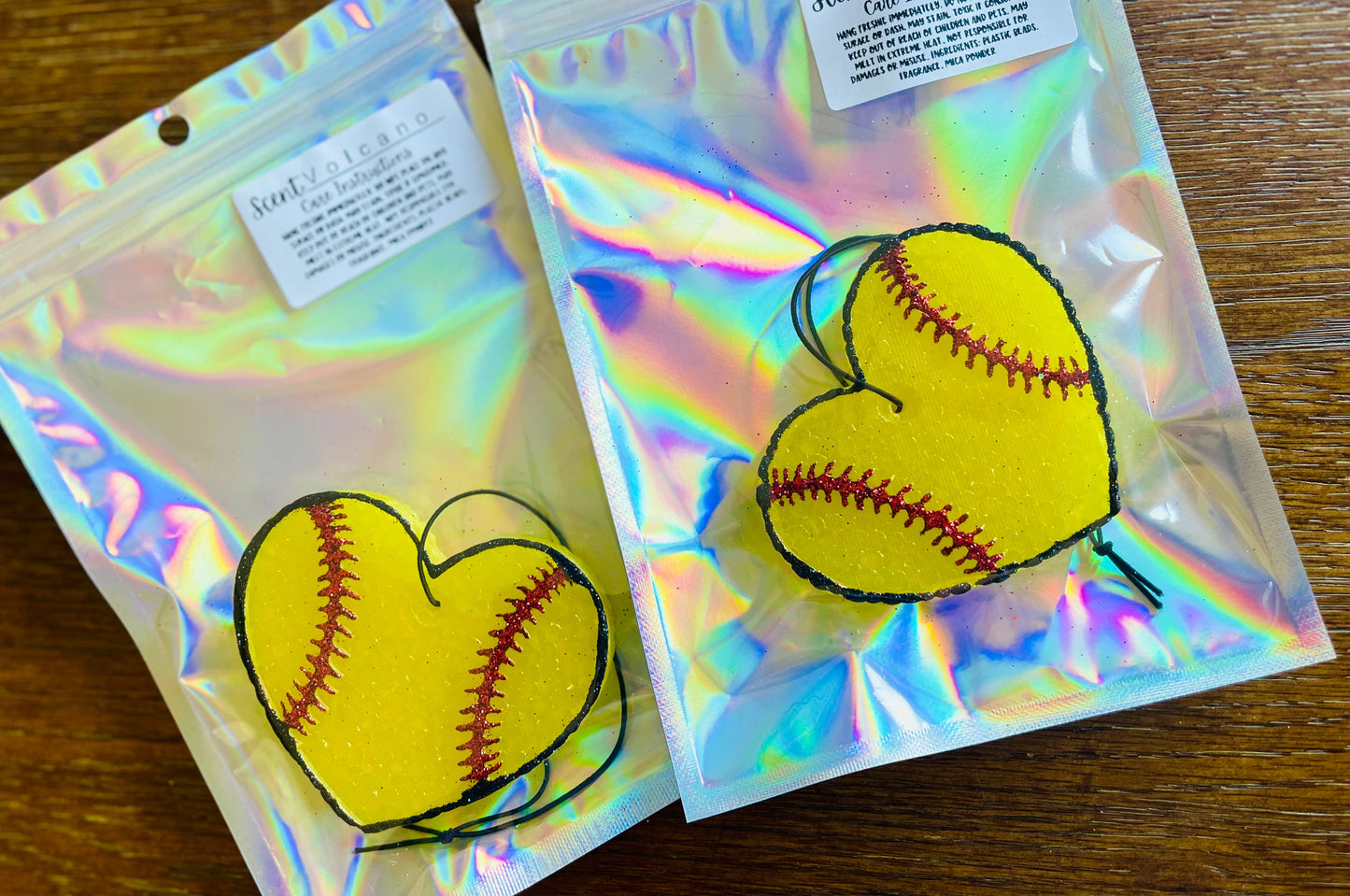 Baseball or Softball Car Freshie: White