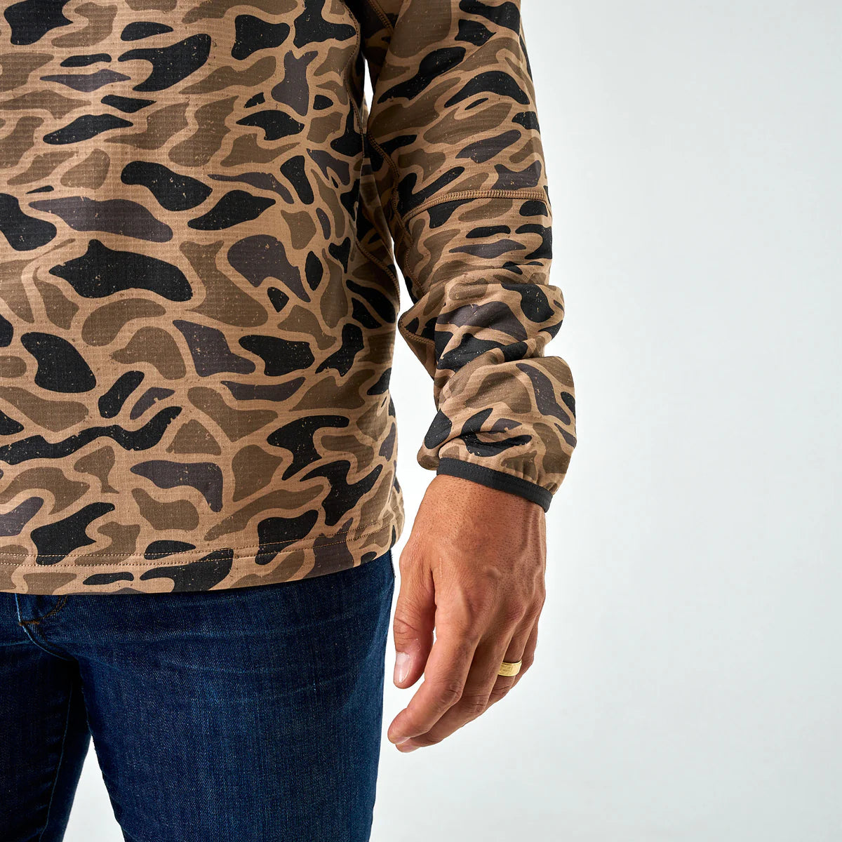 Blaze Tech Quarter Zip Gauge Camo Jacket Burlebo