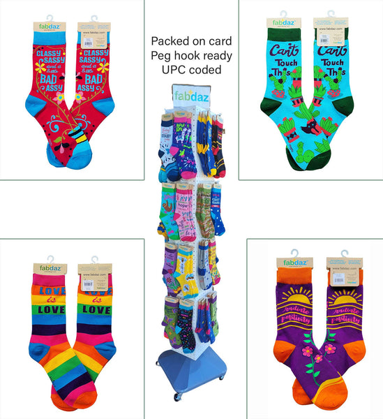 Please Go Away Women's Novelty Crew Socks- Fabdaz