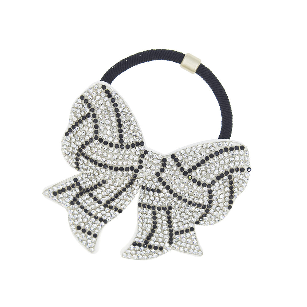 Rhinestone Sports Bow Hair Tie