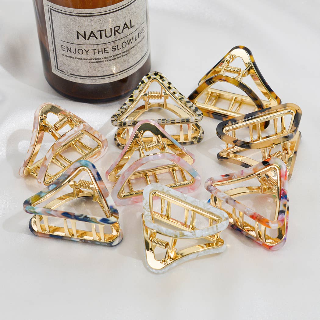 French Minimalist Triangular Claw Clip, Eco-Friendly: Diva