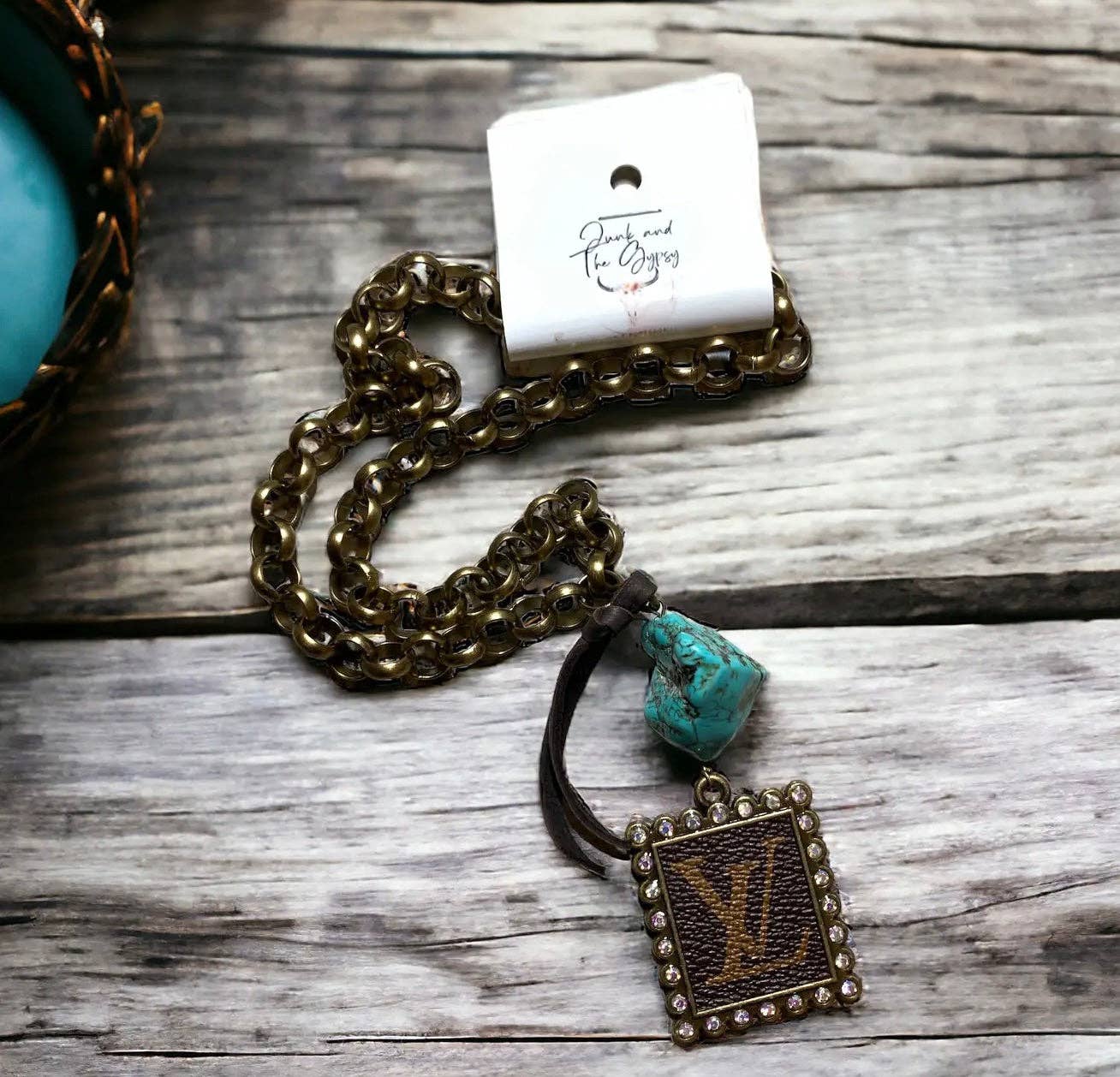 Wild West Upcycled LV Necklace Junk Gypsy