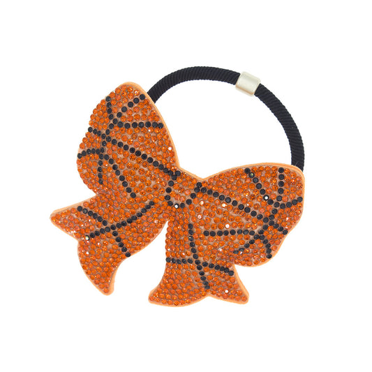 Rhinestone Sports Bow Hair Tie