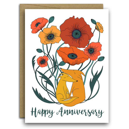 Happy Anniversary Greeting Card, Anniversary Card, Cute Dogs