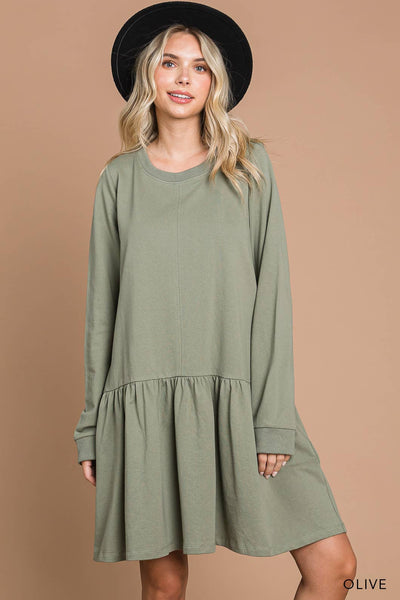 Women's Washed Cotton French Terry Dress