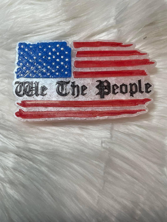 We the People Car Freshie Painted Feather