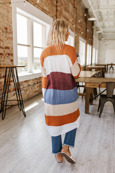 Ramona Knit Color Block Cardigan: Multicolor  Liam