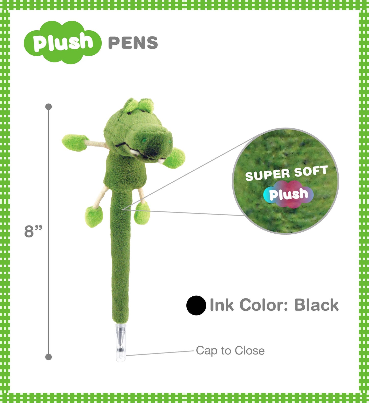 Alligator Plush Pen CGlobal Fl/ Tx