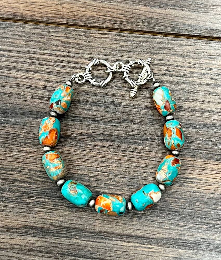 Handmade Gemstone Adjustable Bracelet 711597 Isac
