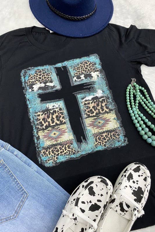 BC Frame Cross  Graphic Tshirt: Black / S L&B Life