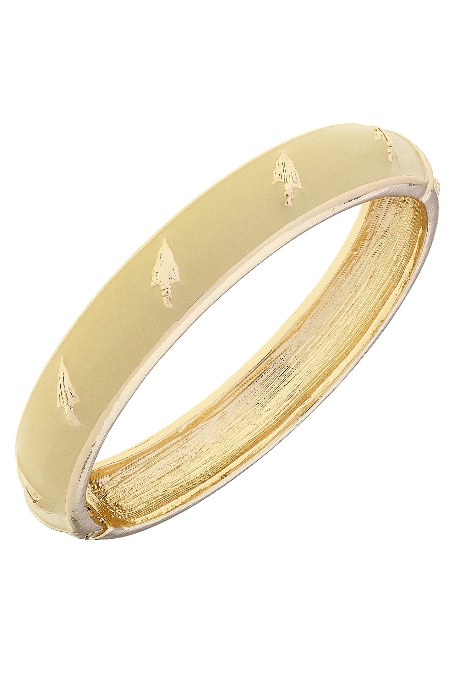 Florida State Seminoles Enamel Logo Hinge Bangle Gold: Gold Canvas