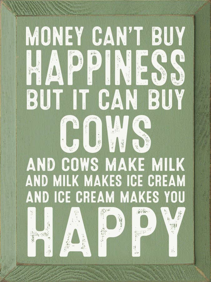 Money can't buy happiness but it can buy cows…: Old Cottage White