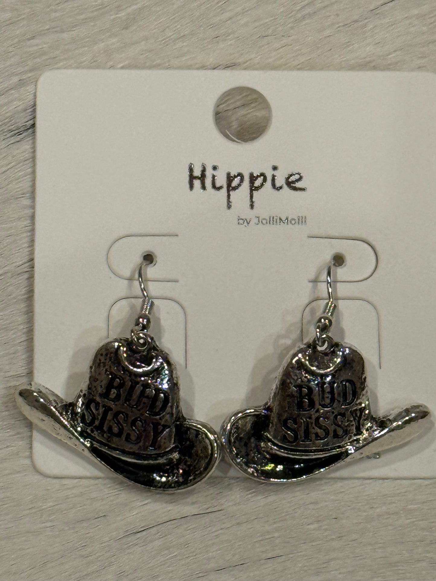 Bud And Sissy Cowboy Hat Earrings