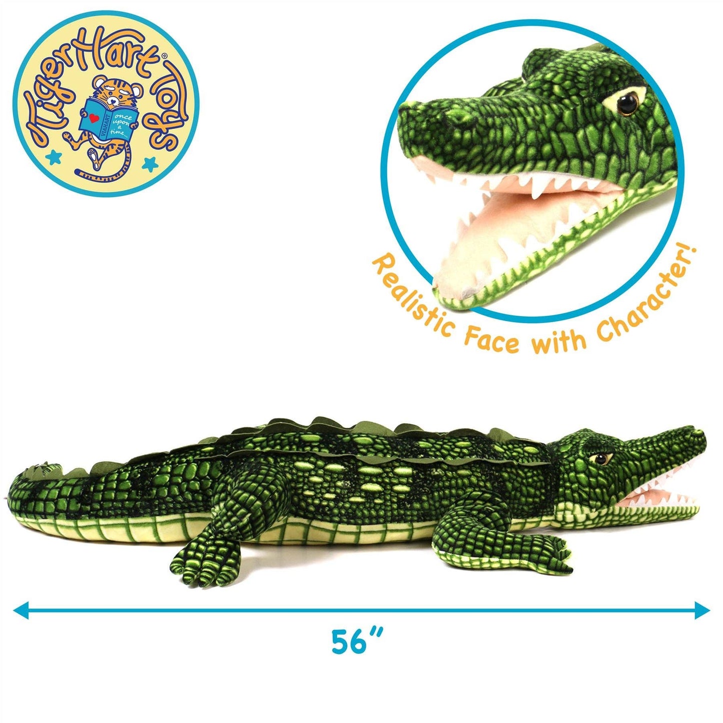 Kuwat The Saltwater Crocodile | 56 Inch Stuffed Animal Plush | Viahart