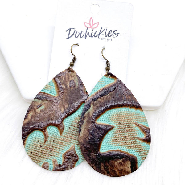 Cowgirl Swag Deep Bourbon Collection -Earrings:  Mini 1.5" Doohickie