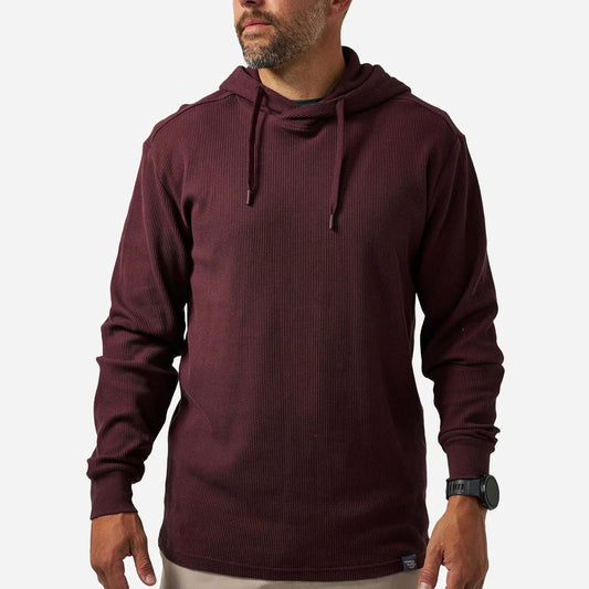 Maroon BurleboThermal Hoodie Tx TH-MAR