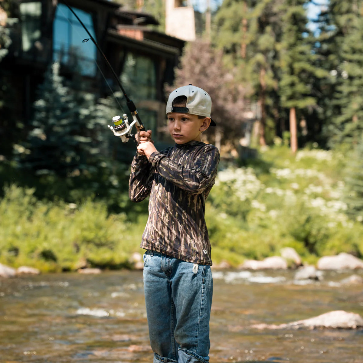 Youth Midland Camo Burlebo Performance Hoodie