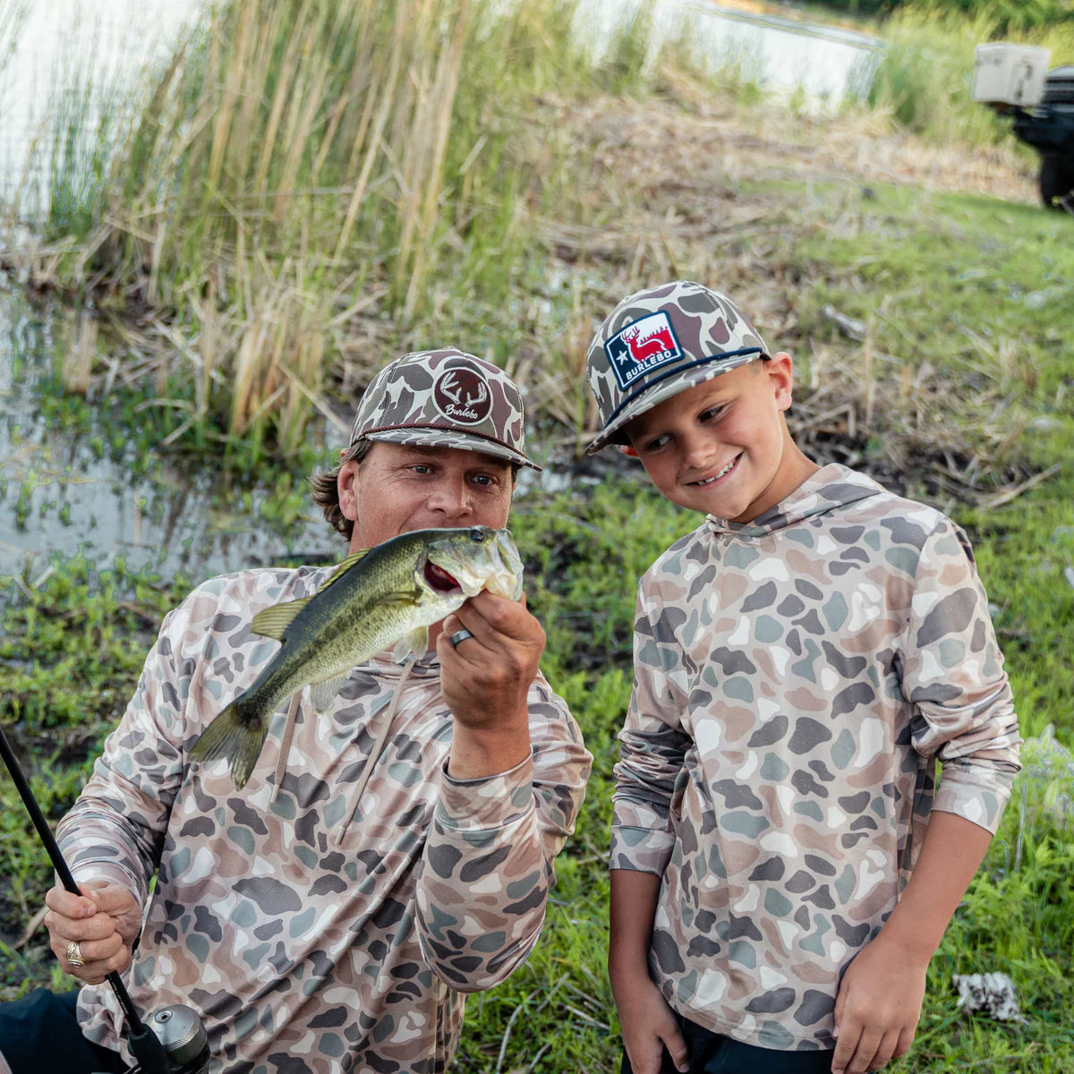 Pintail Camo Performance Hoodie  with UPF 50 Sun Protection Burlebo Tx/ Fl