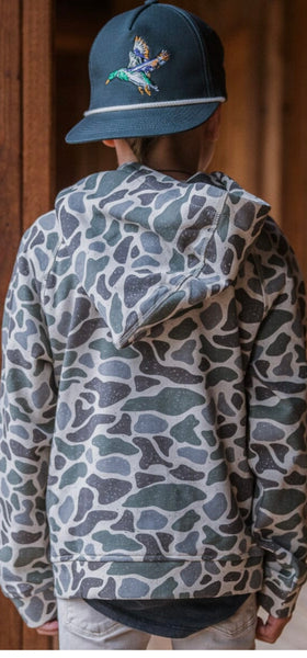 Youth Fleece Hoodie Burlebo Classic Deer Camo