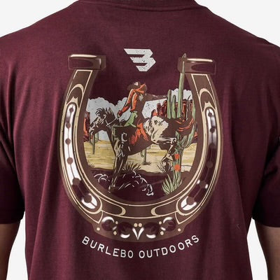 Horseshoe Maroon Burlebo Short Sleeve T Shirt SST-HORS-MAR