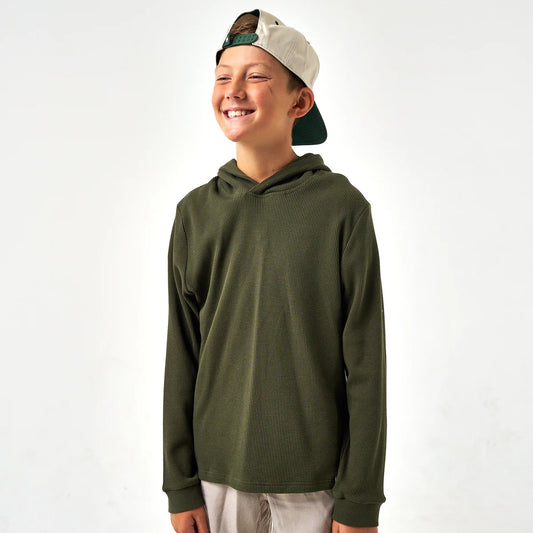 Youth Mallard Green Thermal Hoodie