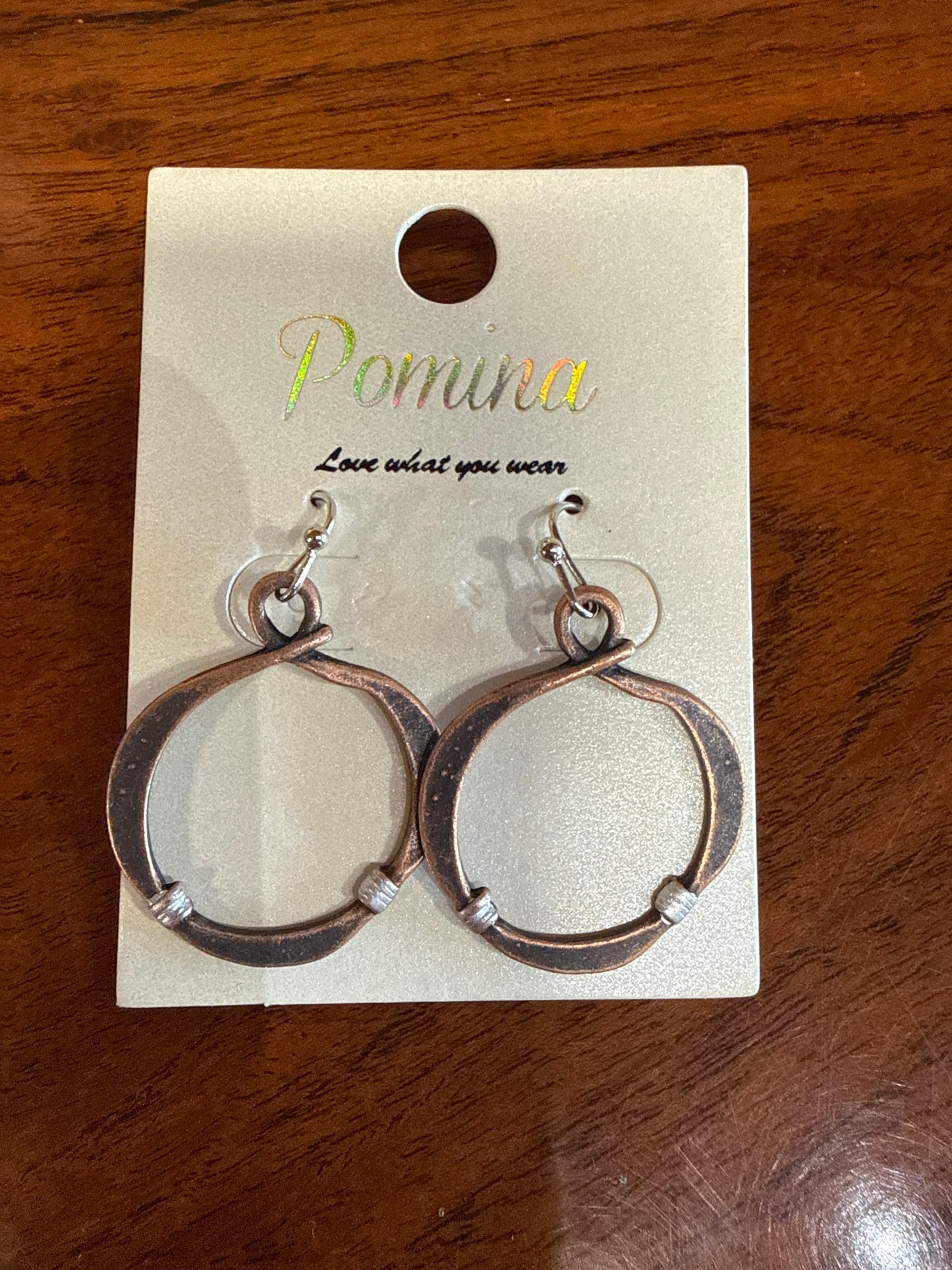 Copper Round. Earrings